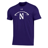 T-shirt violet pour hommes, icône de football des Wildcats du Nord-Ouest