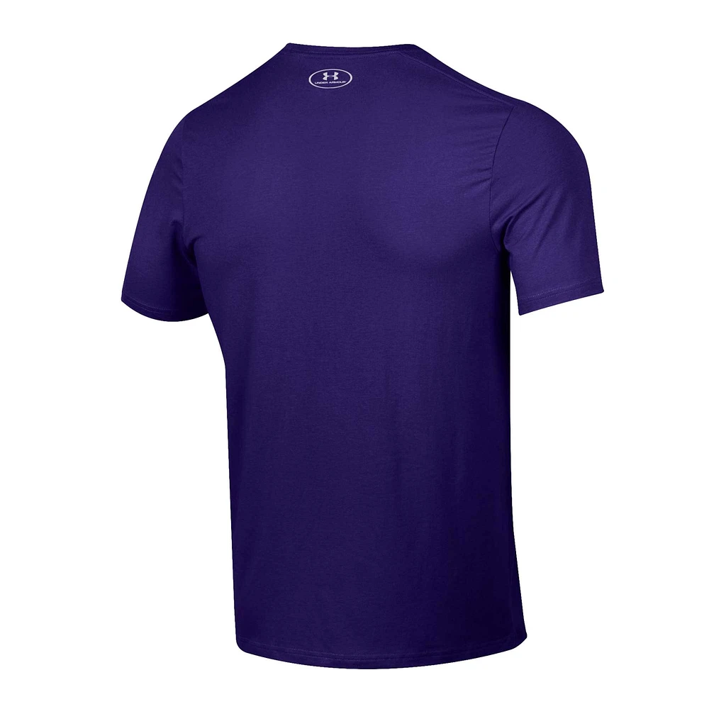 T-shirt violet pour hommes, icône de football des Wildcats du Nord-Ouest