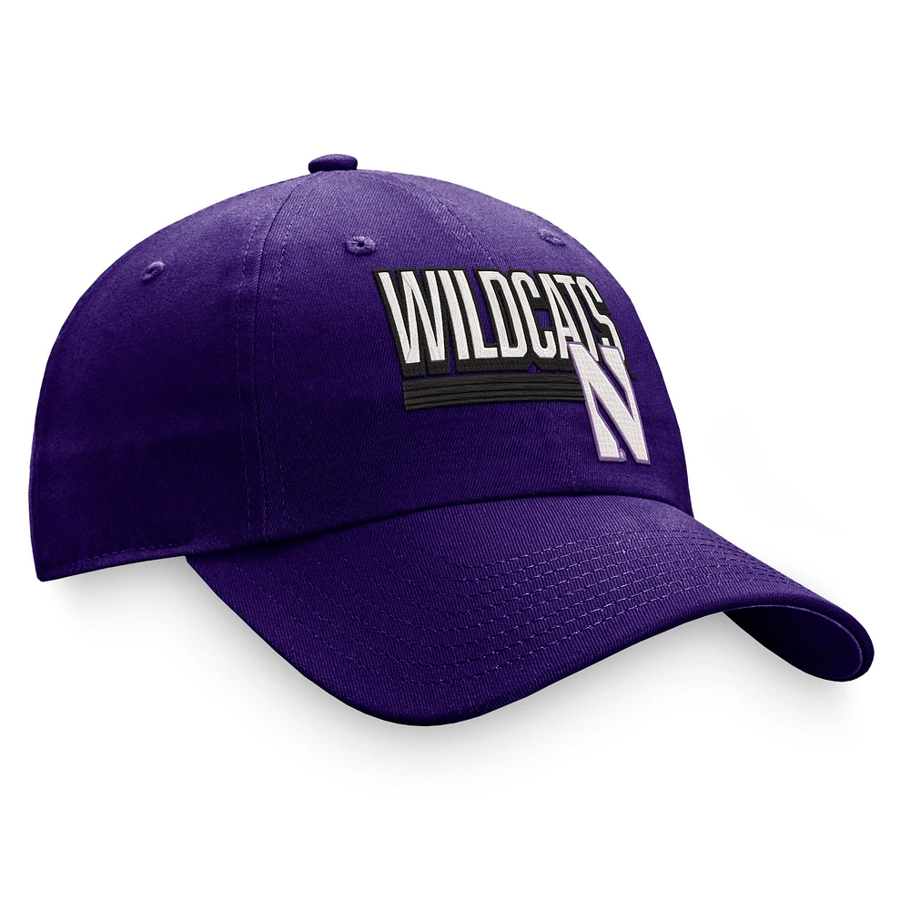 Men's Top of the World Purple Northwestern Wildcats Slice Adjustable Hat
