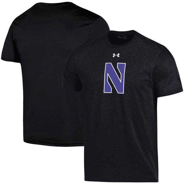 Under Armour - T-shirt noir en coton avec logo Northwestern Wildcats School pour homme
