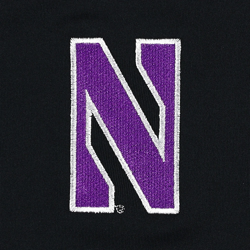Men's Under Armour Black Northwestern Wildcats T2 Tipped Performance Polo