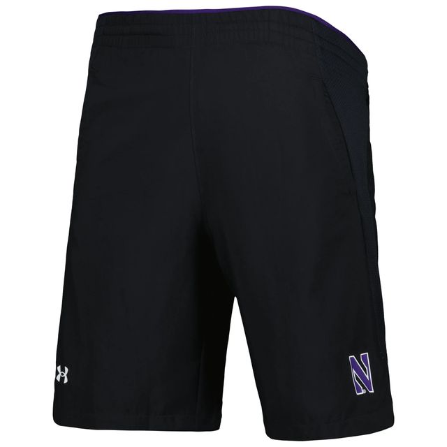 Short tissé Northwestern Wildcats Under Armour pour homme noir