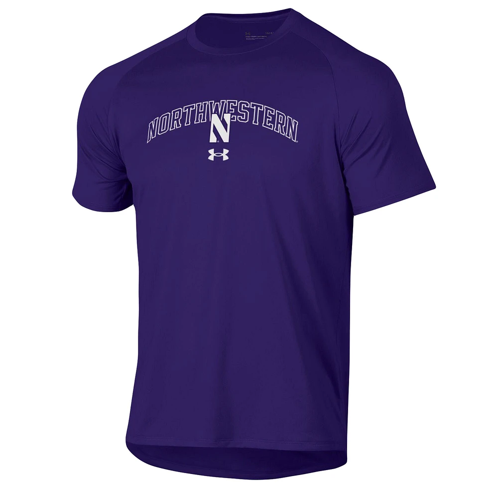 Men's Under Armour Purple Northwestern Wildcats 2023 Sideline Performance Raglan T-Shirt