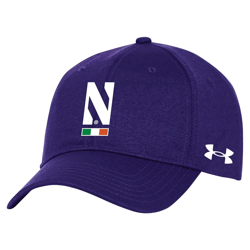 Men's Under Armour  Purple Northwestern Wildcats Ireland  Adjustable Hat 