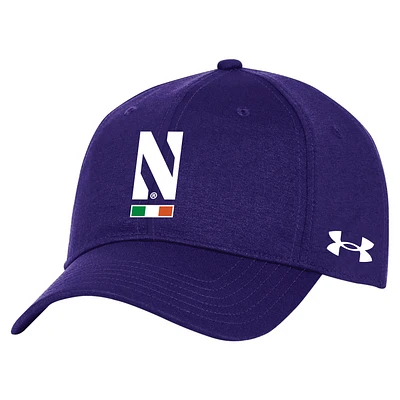 Men's Under Armour  Purple Northwestern Wildcats Ireland  Adjustable Hat 