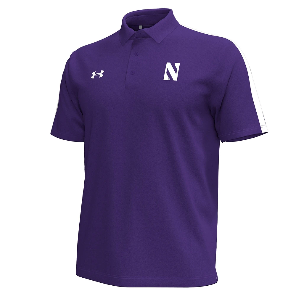 Men's Under Armour Purple Northwestern Wildcats Pinnacle Performance Polo