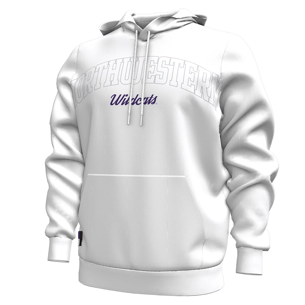 Men's Under Armour White Northwestern Wildcats 2024 Sideline Essential Fleece Pullover Hoodie