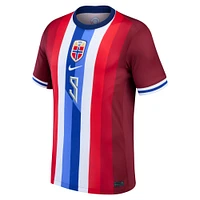 Men's Nike Erling Haaland Red Norway National Team 2024 Home Replica Jersey