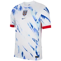 Maillot vierge réplique extérieur Nike de l'équipe nationale Norvège 2024 pour homme, blanc