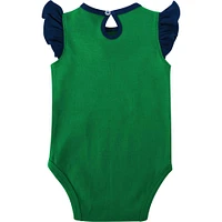 Girls Newborn & Infant Navy/Green Notre Dame Fighting Irish Spread the Love 2-Pack Bodysuit Set