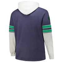 Men's '47 Navy Notre Dame Fighting Irish Big & Tall Blitz Lacer Pullover Hoodie
