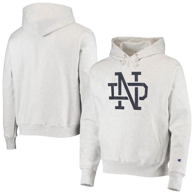 Sweat à capuche tissage inversé Champion Notre Dame Fighting Irish Team Vault Logo gris chiné pour homme