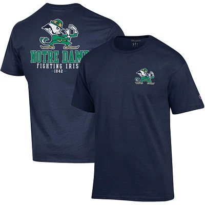 T-shirt bleu marine Champion de l'équipe Fighting Irish Notre Dame pour hommes