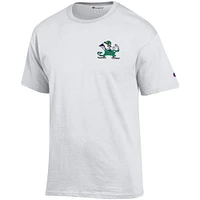 Men's Champion White Notre Dame Fighting Irish Team Stack 2-Hit T-Shirt