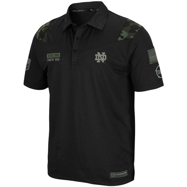 Colosseum Black Notre Dame Fighting Irish OHT Military Appreciation Sierra Polo pour homme