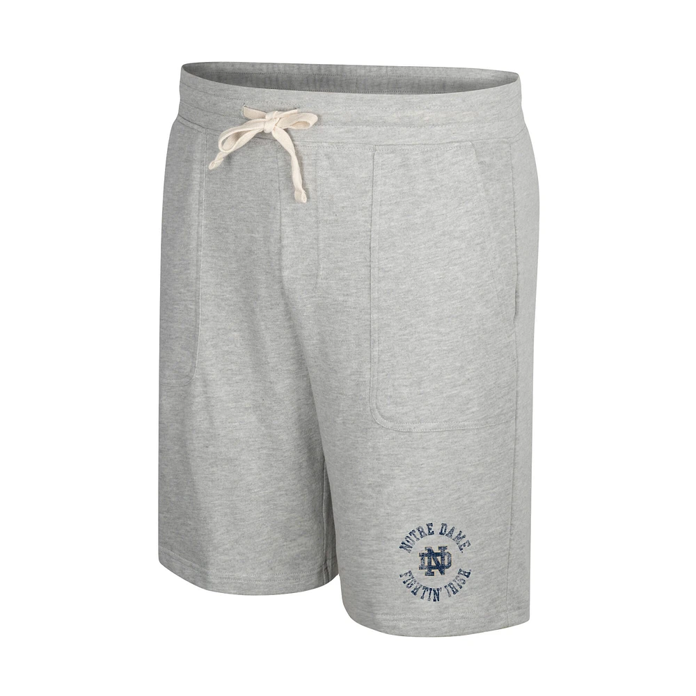 Men's Colosseum Heather Gray Notre Dame Fighting Irish Love To Hear This Terry Shorts