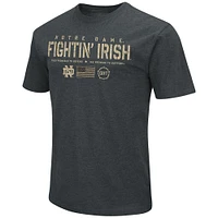 T-shirt Notre Dame Fighting Irish OHT Military Appreciation Flag 2.0 Colosseum Heathered pour homme