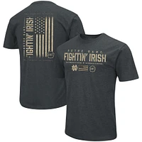 T-shirt Notre Dame Fighting Irish OHT Military Appreciation Flag 2.0 Colosseum Heathered pour homme