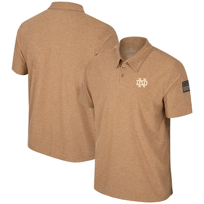 Colosseum Kaki Notre Dame Fighting Irish OHT Military Appréciation Cloud Jersey Desert Polo pour hommes
