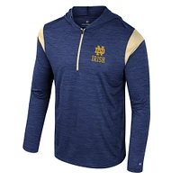 Men's Colosseum Navy Notre Dame Fighting Irish Dozer Half-Zip Windshirt