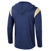 Men's Colosseum Navy Notre Dame Fighting Irish Dozer Half-Zip Windshirt