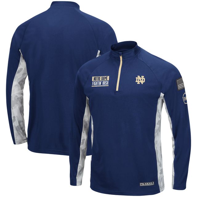 Colosseum Navy Notre Dame Fighting Irish OHT Military Appreciation Snow Cruise Raglan 1/4-Zip Jacket