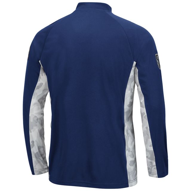 Colosseum Navy Notre Dame Fighting Irish OHT Military Appreciation Snow Cruise Raglan 1/4-Zip Jacket