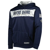 Men's Colosseum Navy Notre Dame Fighting Irish OHT Military Appreciation Team Color Pullover Hoodie