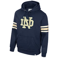 Men's Colosseum Navy Notre Dame Fighting Irish Saluting Pullover Hoodie