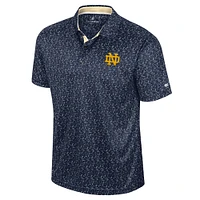 Men's Colosseum Navy Notre Dame Fighting Irish Sublimated Golf Polo