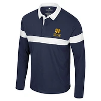 Polo à manches longues pour homme Colosseum Navy Notre Dame Fighting Irish Too Cool For School