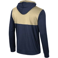 Men's Colosseum Navy Notre Dame Fighting Irish Warm Up Long Sleeve Hoodie T-Shirt