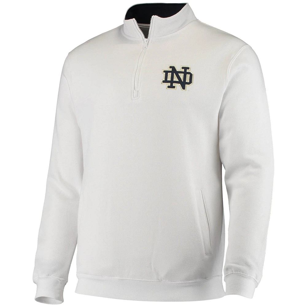 Men's Colosseum White Notre Dame Fighting Irish Tortugas Logo Quarter-Zip Jacket