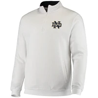Men's Colosseum White Notre Dame Fighting Irish Tortugas Logo Quarter-Zip Jacket