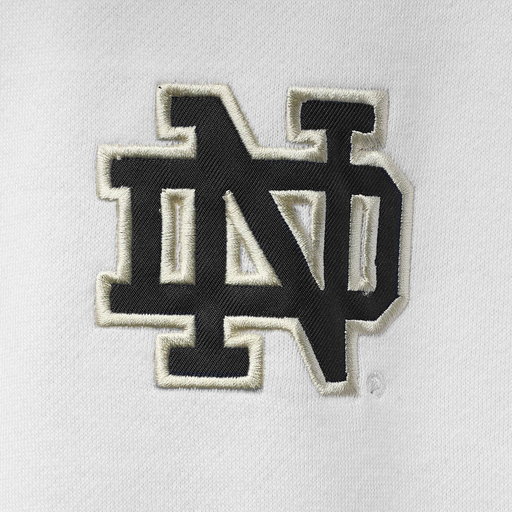 Men's Colosseum White Notre Dame Fighting Irish Tortugas Logo Quarter-Zip Jacket