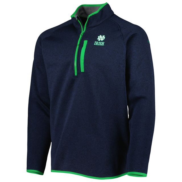 Columbia Navy Notre Dame Fighting Irish Canyon Point Omni-Shield Raglan Half-Zip Pullover pour homme