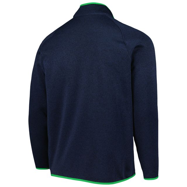 Columbia Navy Notre Dame Fighting Irish Canyon Point Omni-Shield Raglan Half-Zip Pullover pour homme