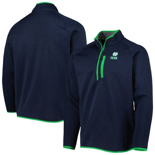 Columbia Navy Notre Dame Fighting Irish Canyon Point Omni-Shield Raglan Half-Zip Pullover pour homme