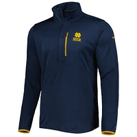 Men's Columbia Navy Notre Dame Fighting Irish Park View Omni-Wick Half-Zip Top