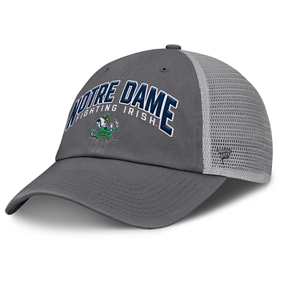 Casquette ajustable Ionic Trucker de Notre Dame Fighting Irish pour hommes Fanatics en charbon de bois