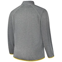 Men's Fanatics Charcoal Notre Dame Fighting Irish Raglan Big &Tall Quarter-Zip Top