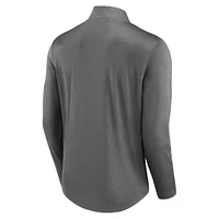 Men's Fanatics Gray Notre Dame Fighting Irish Tough Minded Quarter-Zip Top