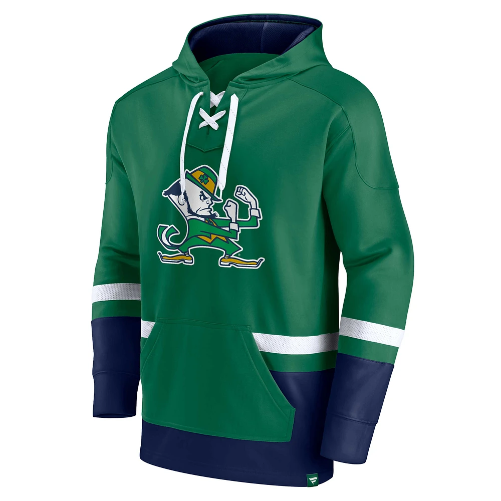 Men's Fanatics Green Notre Dame Fighting Irish First Battle Pullover Hoodie