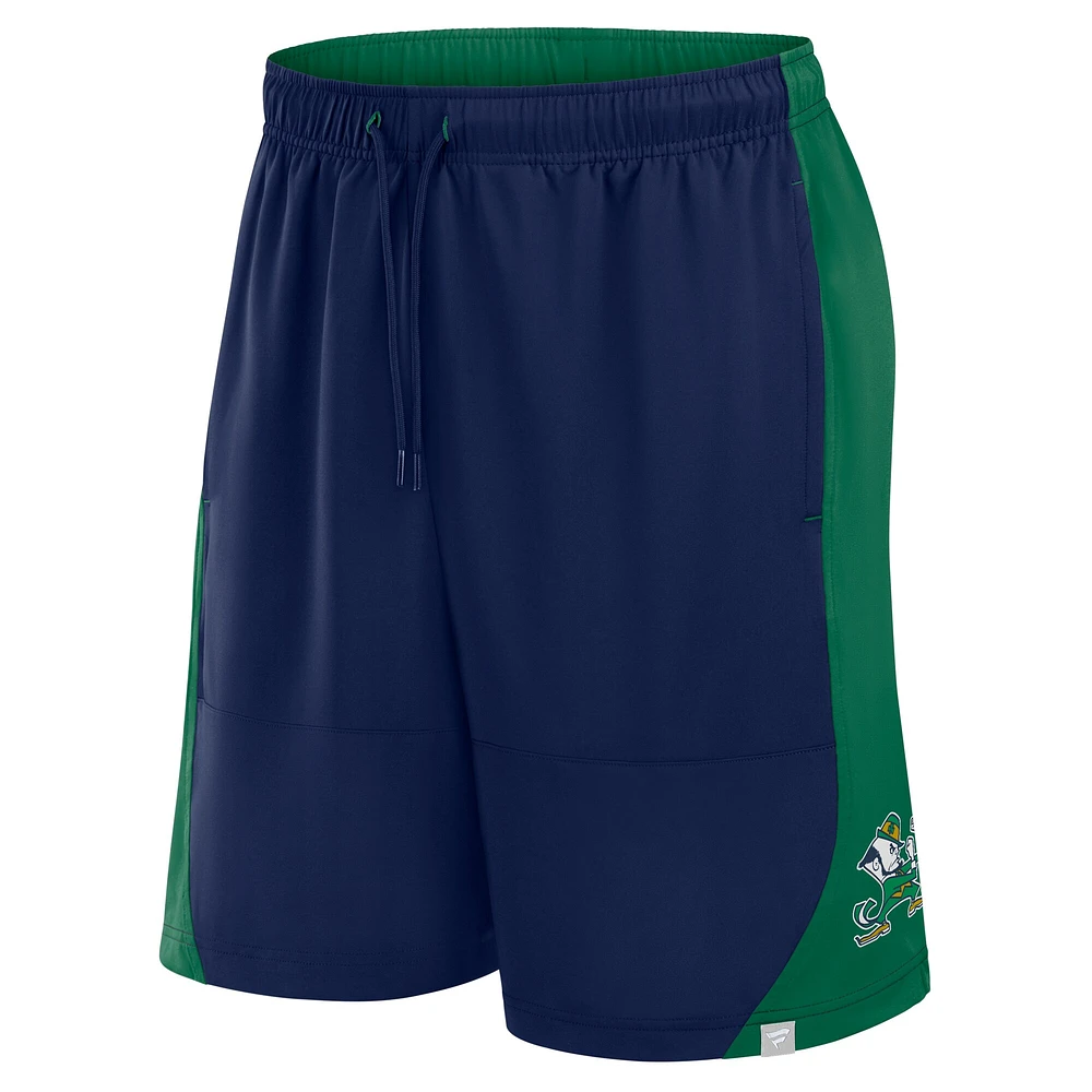 Men's Fanatics Navy/Green Notre Dame Fighting Irish Strength Unleashed Shorts
