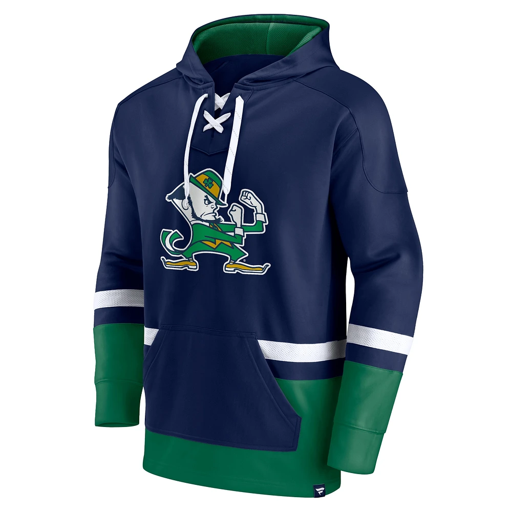 Men's Fanatics Navy Notre Dame Fighting Irish First Battle Pullover Hoodie