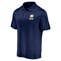 Men's Fanatics Navy Notre Dame Fighting Irish Primary Logo Striated Polo
