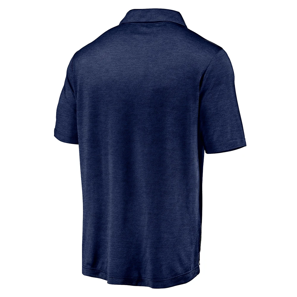 Men's Fanatics Navy Notre Dame Fighting Irish Primary Logo Striated Polo