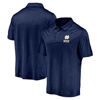 Men's Fanatics Navy Notre Dame Fighting Irish Primary Logo Striated Polo