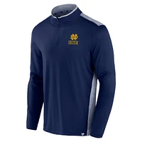 Men's Fanatics Navy Notre Dame Fighting Irish Recharged Quarter-Zip Jacket