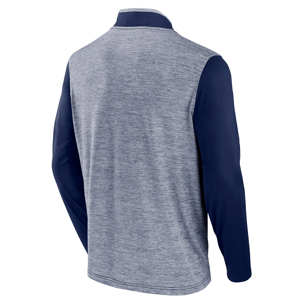 Men's Fanatics Navy Notre Dame Fighting Irish Recharged Quarter-Zip Jacket